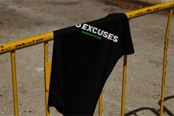 NO EXCUSES TEE <br> WOMENS BLACK - Image 3