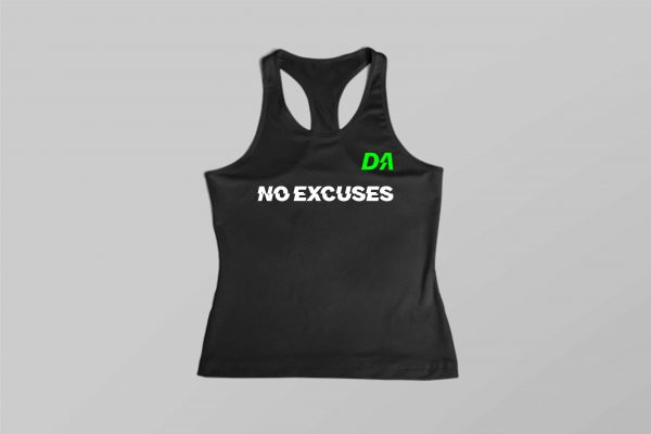 NO EXCUSES VEST <br> MENS BLACK