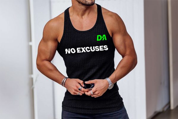 NO EXCUSES VEST <br> MENS BLACK - Image 2