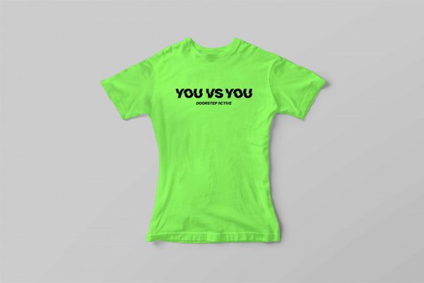 YOU VS YOU TEE <br> WOMENS NEON GREEN